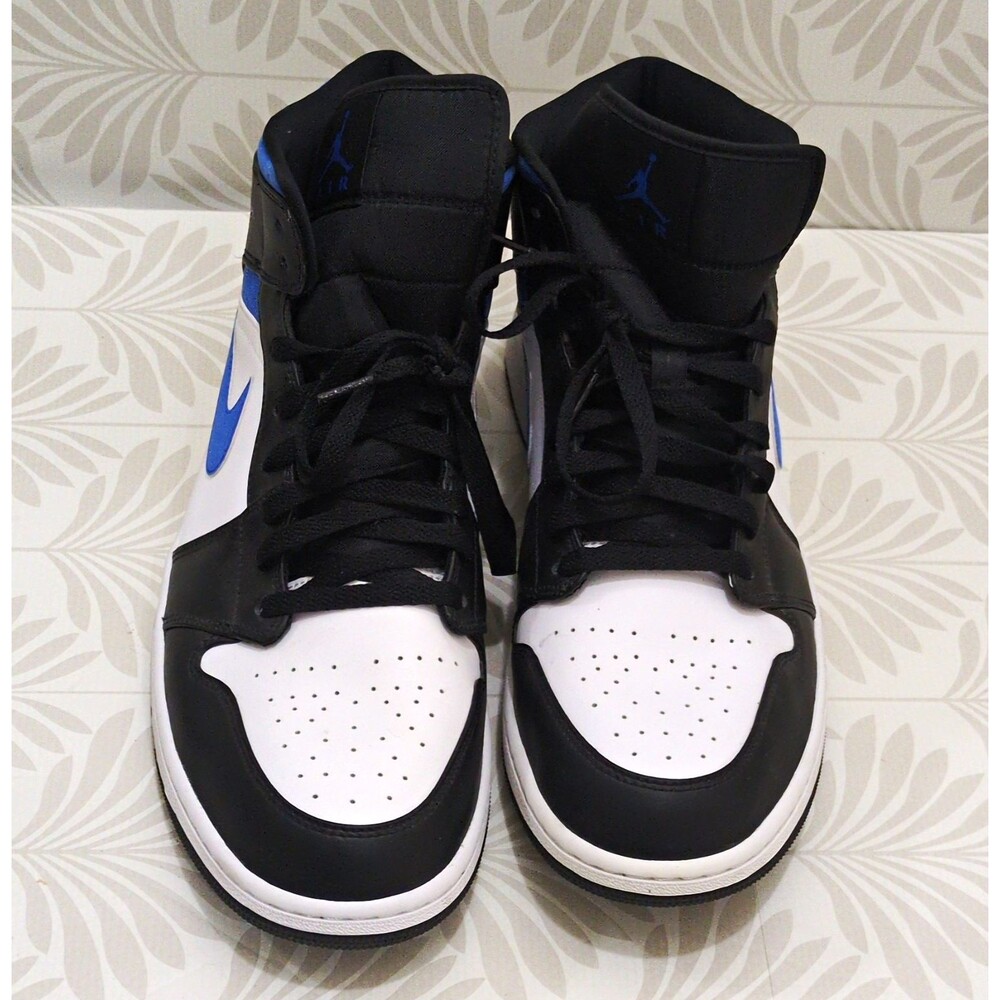 Jordan Air Jordan 1 Mid Men’s Mid Top Sneakers Racer Blue 554724-140 size 15